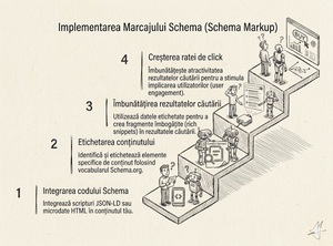 Structurarea conținutului pentru înțelegerea AI: Schema markup și date structurate